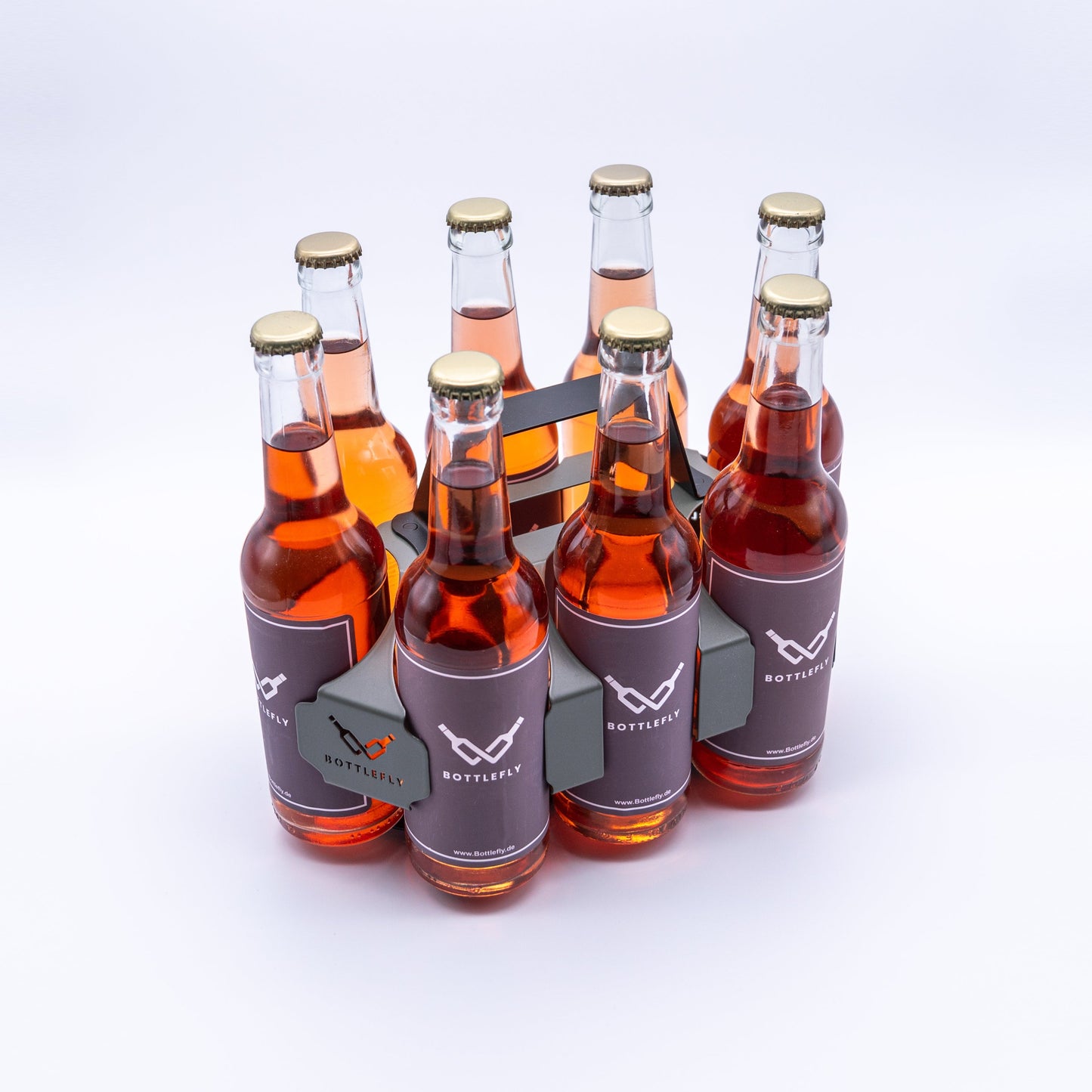 BOTTLEFLY Eightpack Metallgriff Flaschenträger