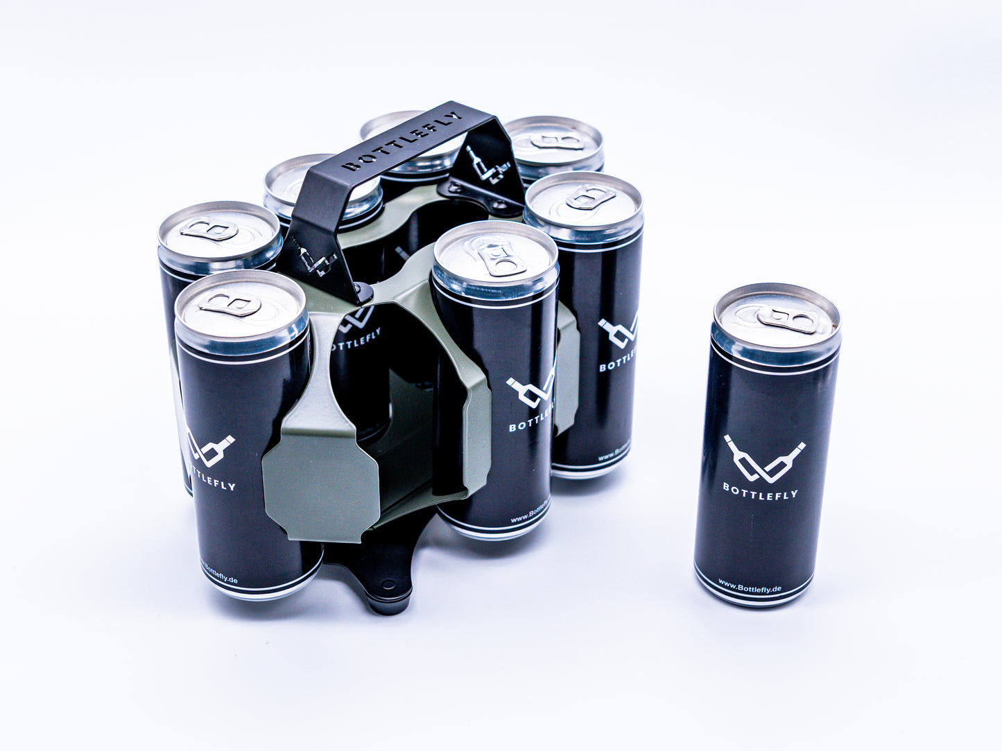 BOTTLEFLY Energiestation Metallgriff Dosenhalter