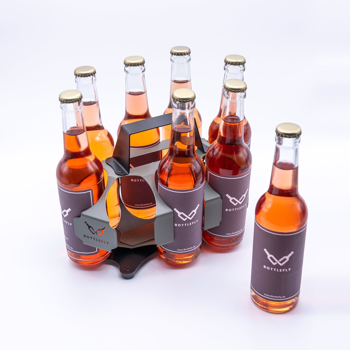 BOTTLEFLY Eightpack Metallgriff Flaschenträger